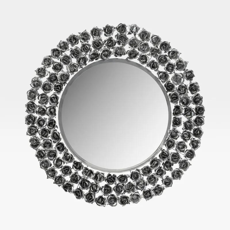 ROSE wall mirror nickel - dia 71cm