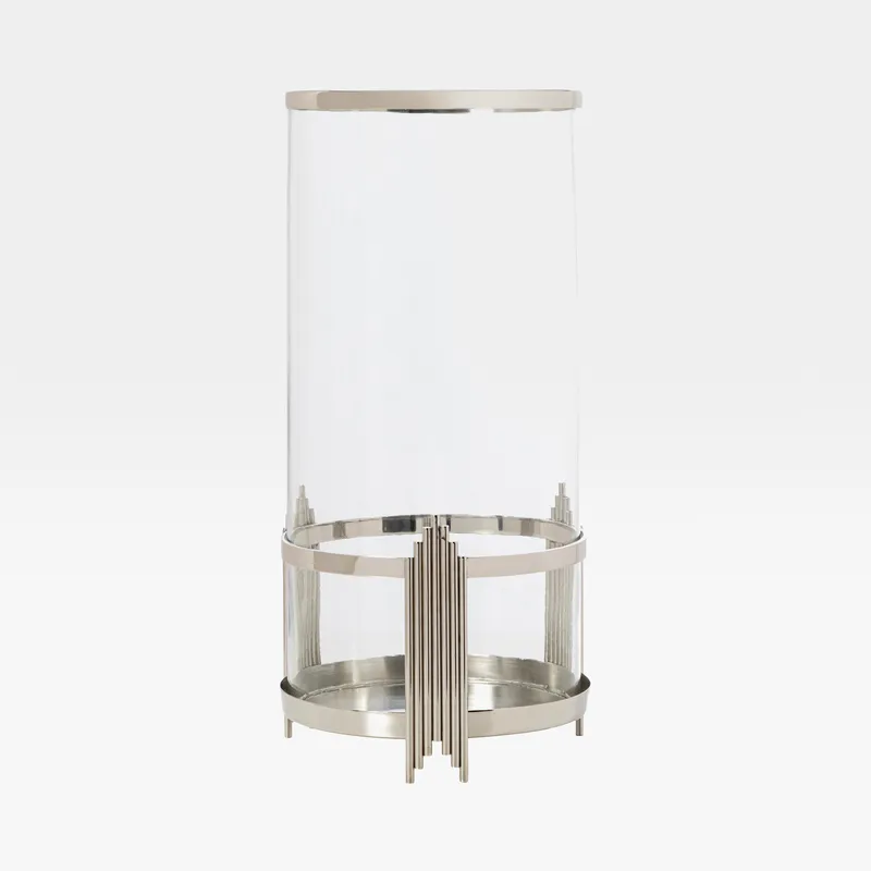 HARSHITA hurricane nickel/clear - H38cm