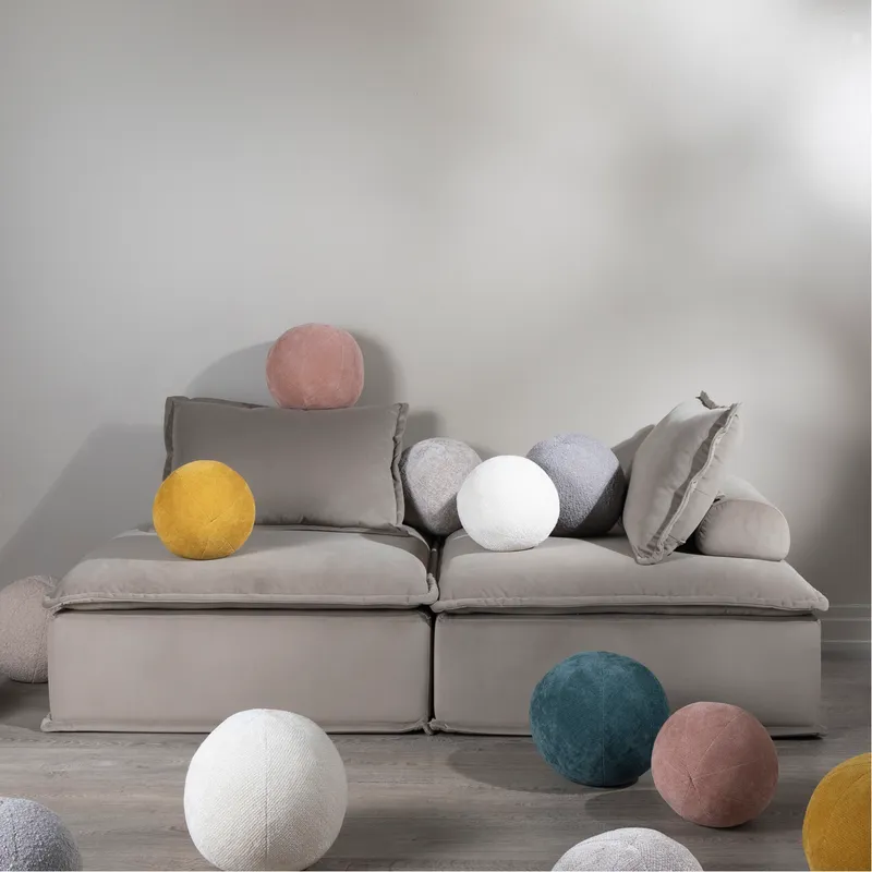 LUNAR cushion taupe - dia 25cm