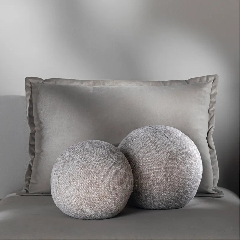 LUNAR cushion taupe - dia 25cm