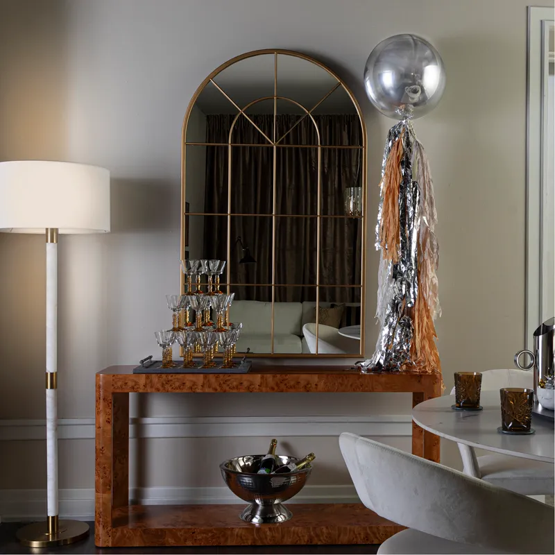 SWIRL console brown - 153x36cm