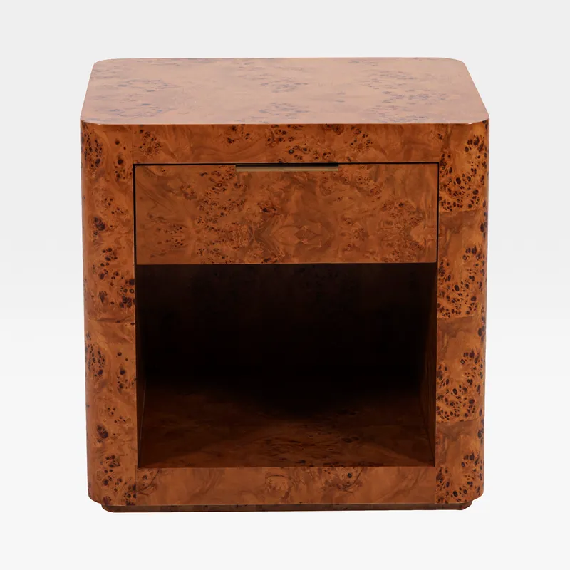 SWIRL bedside table brown