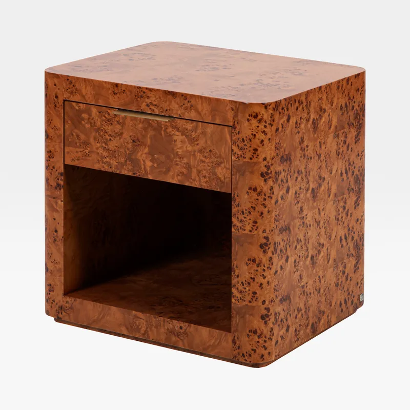 SWIRL bedside table brown