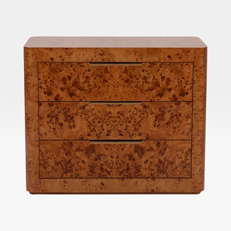 SWIRL chest of 3 drawers brown