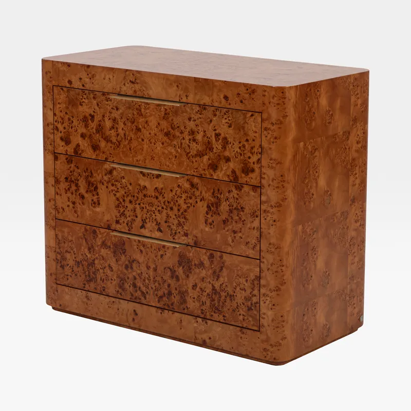 SWIRL chest of 3 drawers brown