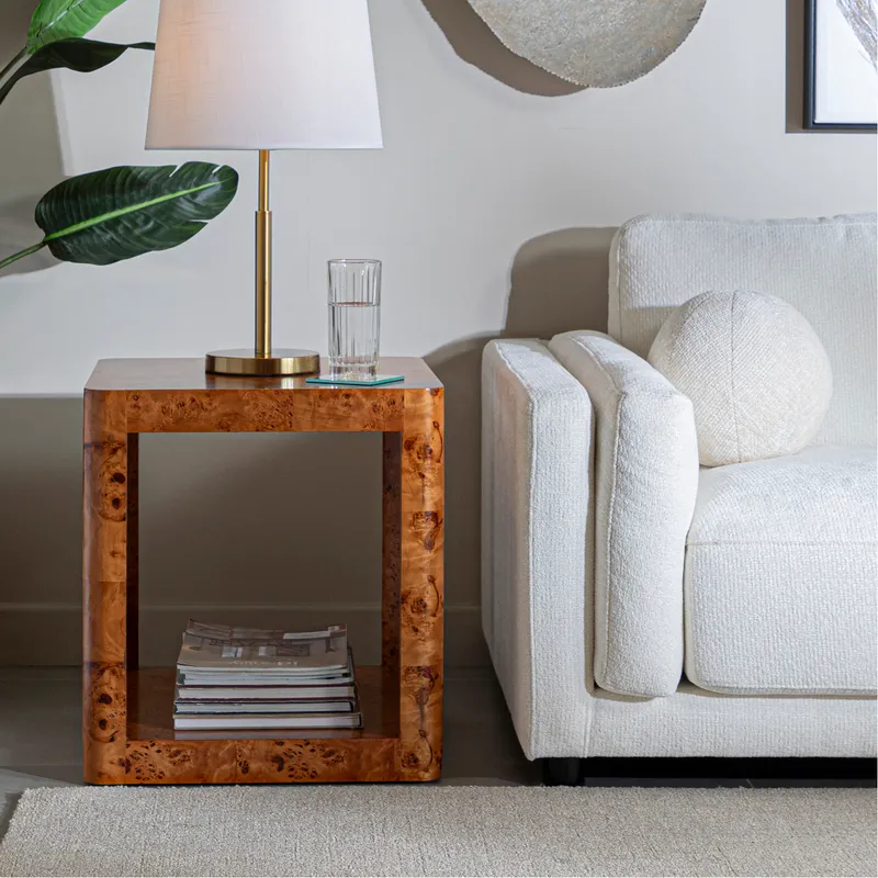 BRIGHT table lamp white/brass - H60cm