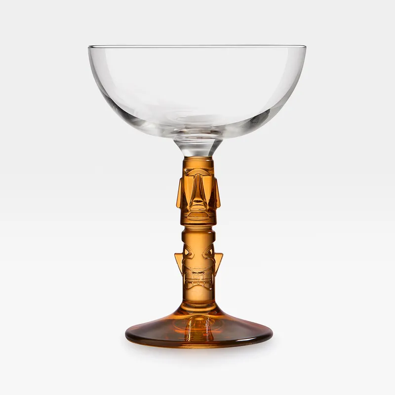TIKI coupe glass clear/amber - 25cl