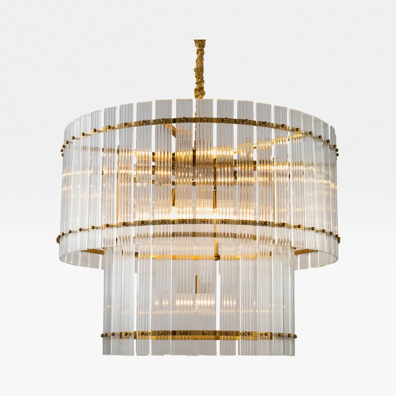 BRIGHT 10 chandelier clear/gold - dia 88cm