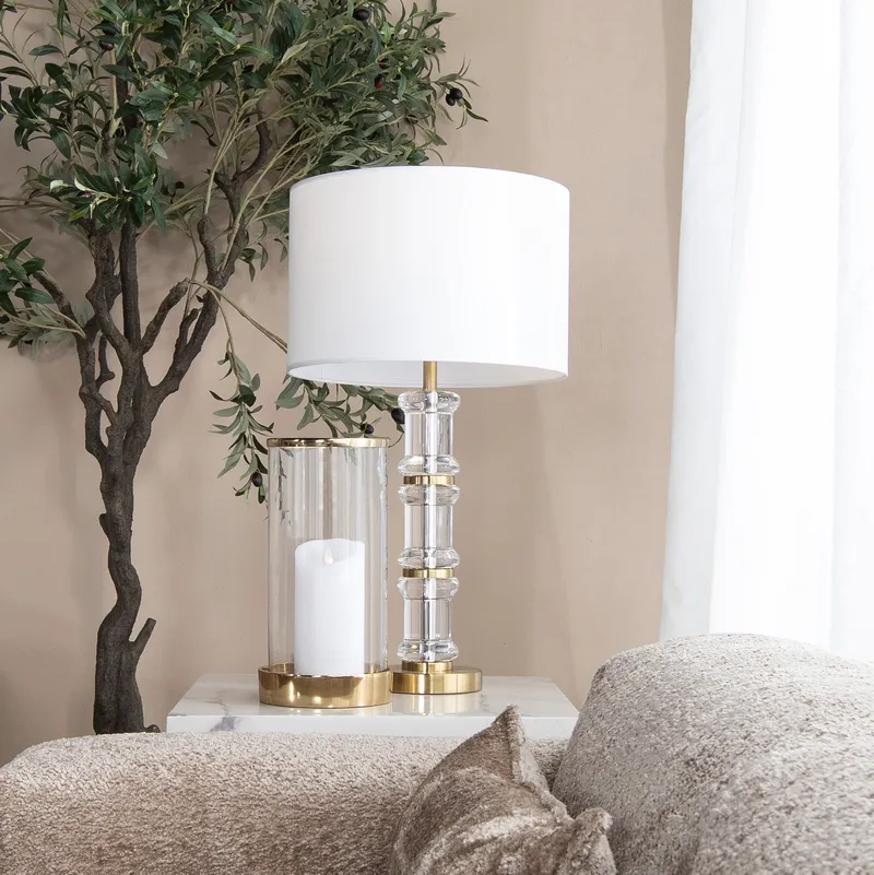 ERON hurricane brass/clear - H33cm