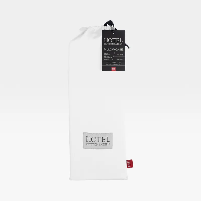 HOTEL Sateen pillowcase white set of 2 - 50x70cm