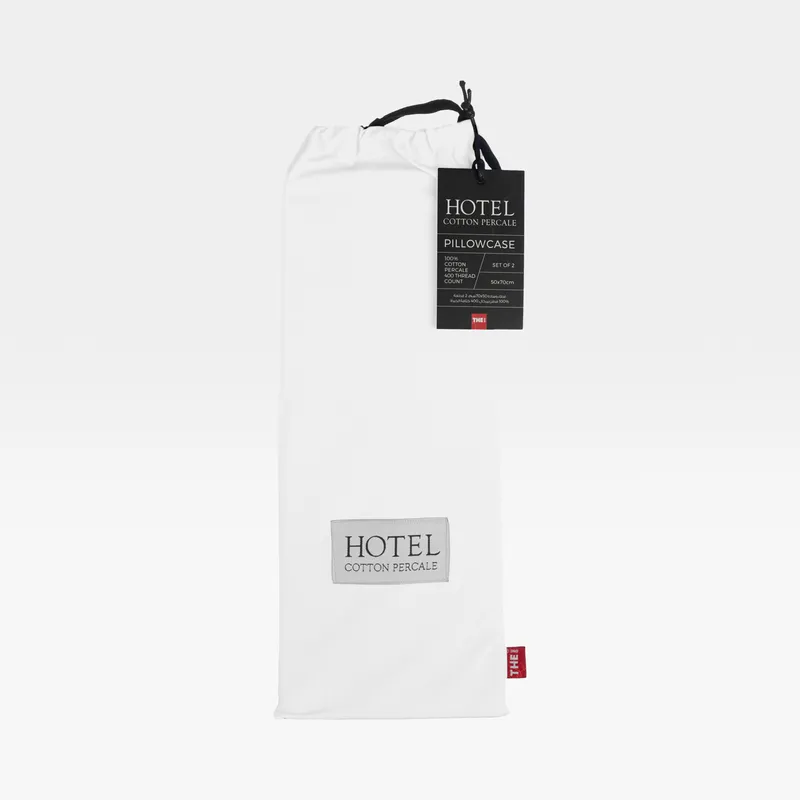 HOTEL Percale pillowcase white set of 2 - 50x70cm