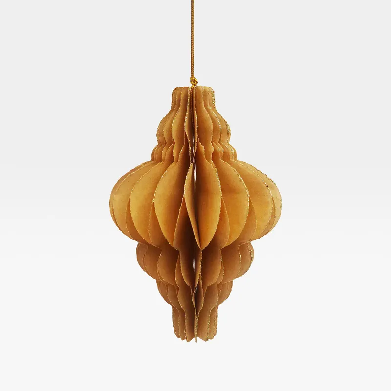 NATURAL paper folding decoration h12cm natural