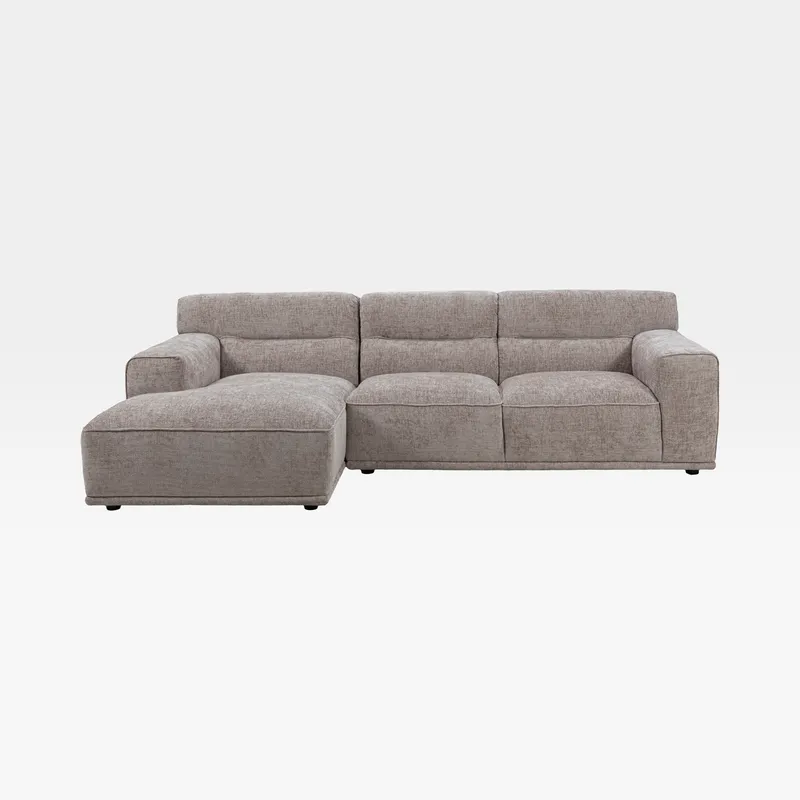 GROOVY 2 seater sofa with left chaise taupe