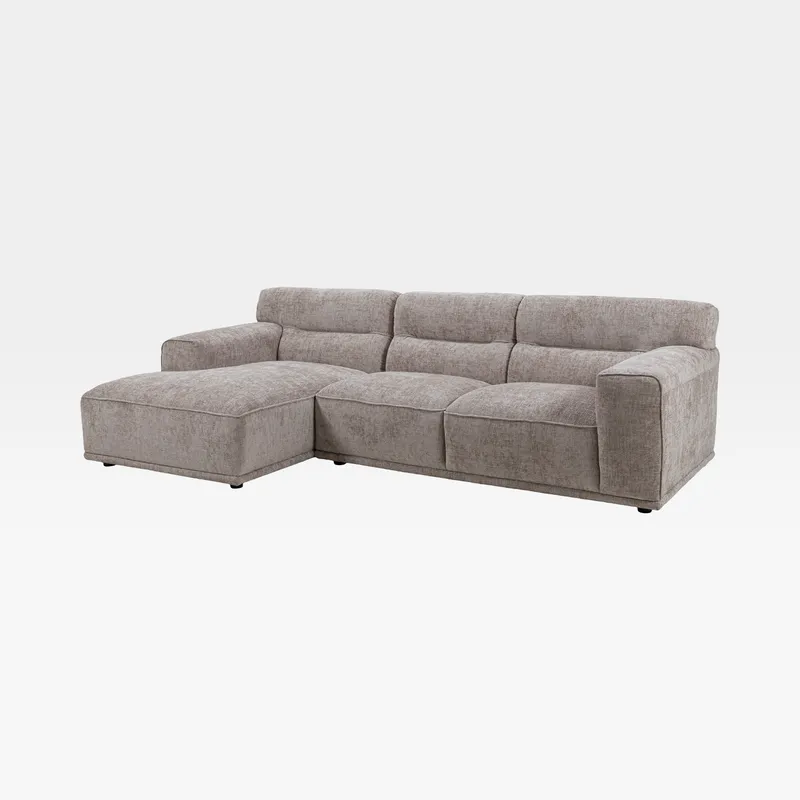 GROOVY 2 seater sofa with left chaise taupe