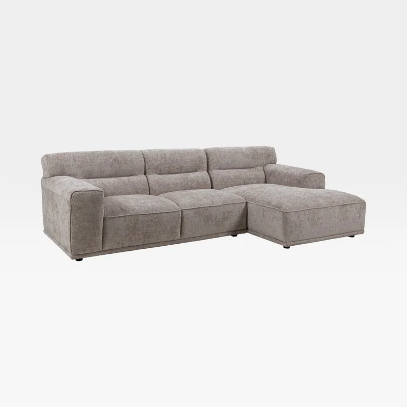 GROOVY 2 seater sofa with right chaise taupe