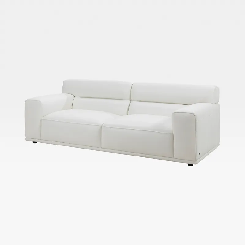 GROOVY 3 seater sofa leather white