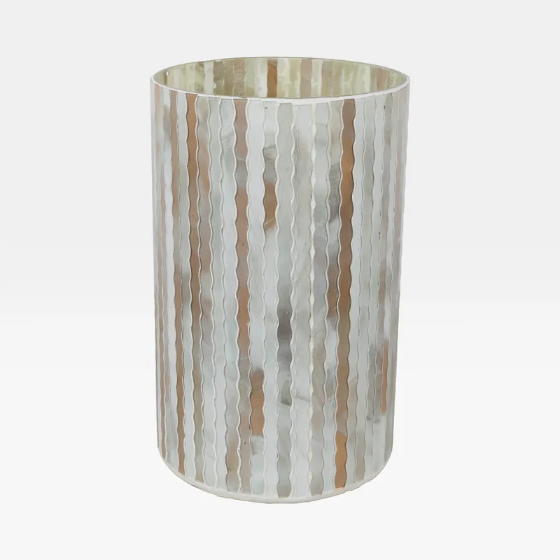 MOSAIC hurricane white/brown - H25cm