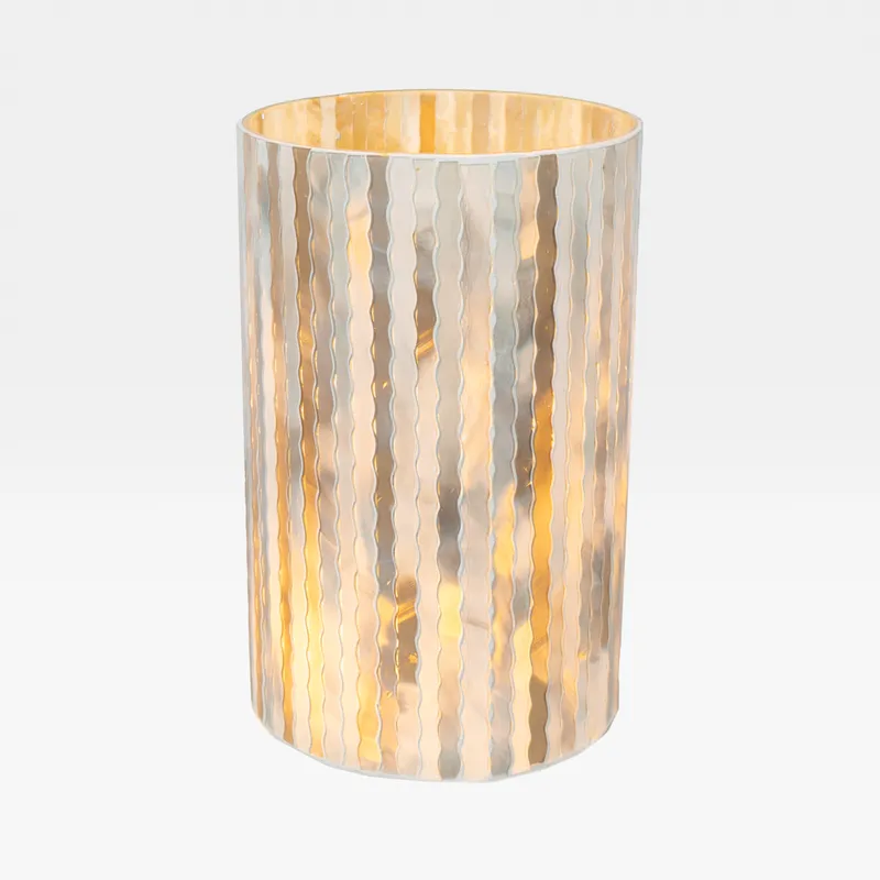MOSAIC hurricane white/brown - H25cm