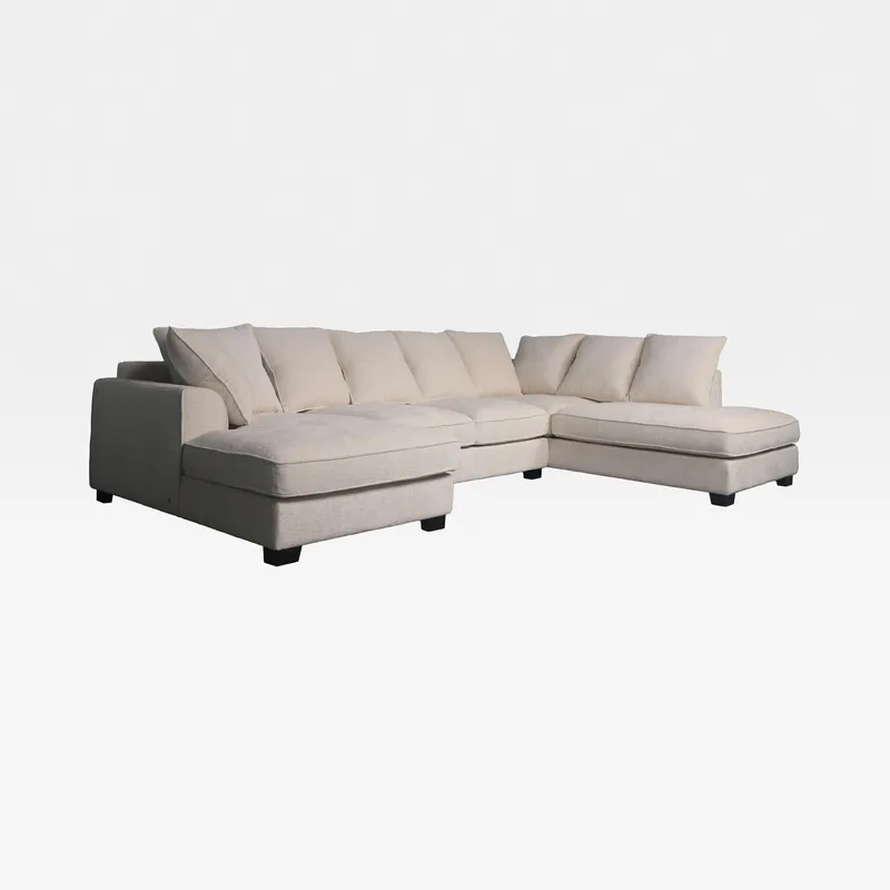 DOCKLANDS U shape right sofa white