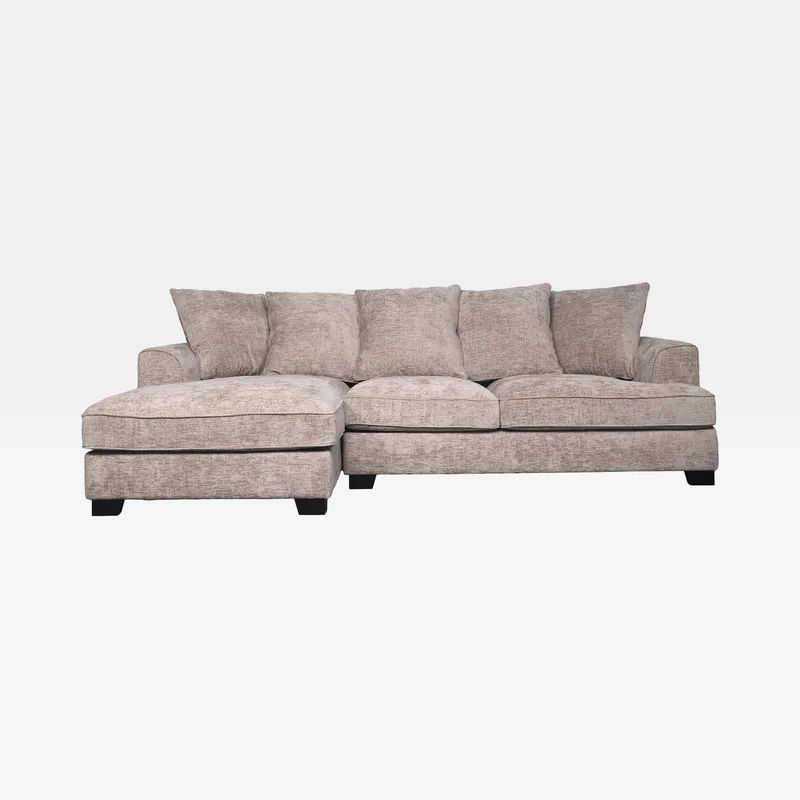 DOCKLANDS 2 seater sofa with left chaise taupe