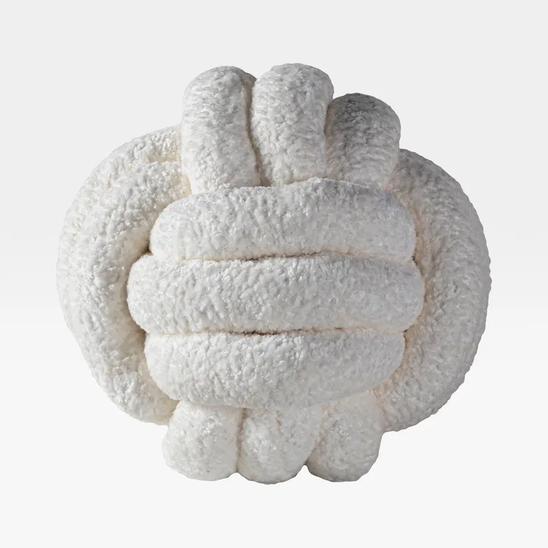 KNOT cushion white - dia 30cm