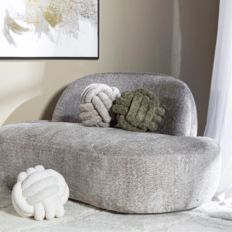 KNOT cushion white - dia 30cm