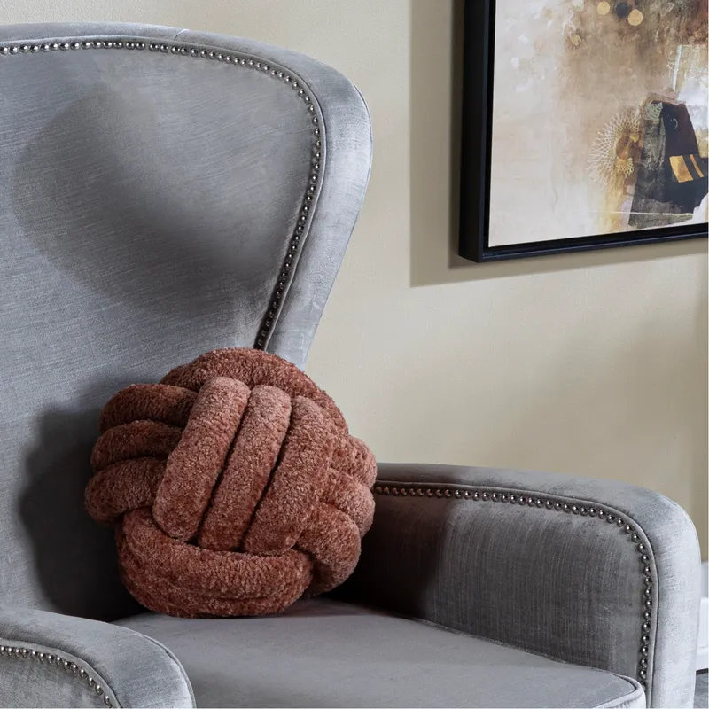 KNOT cushion pink - dia 30cm