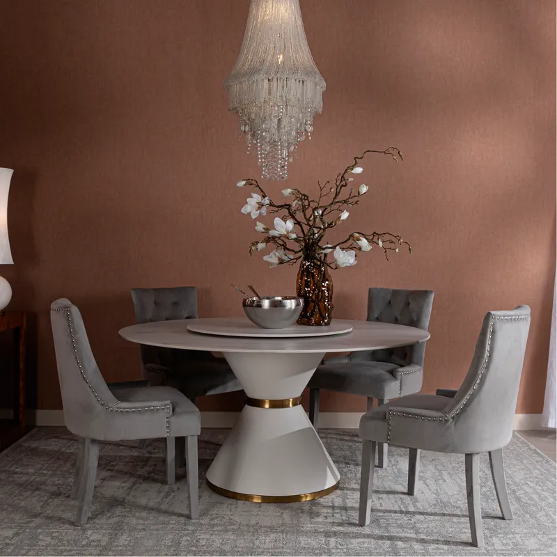 GNOCCHI dining table white - dia 150cm