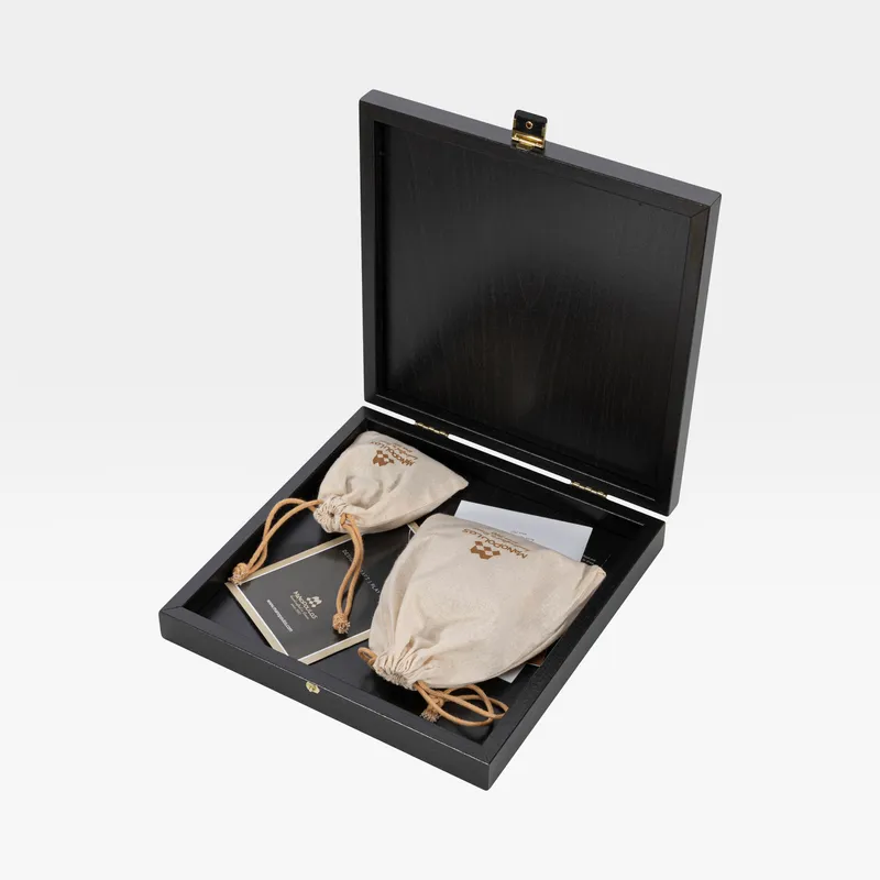 NERES chess backgammon set black/white - 27x27cm