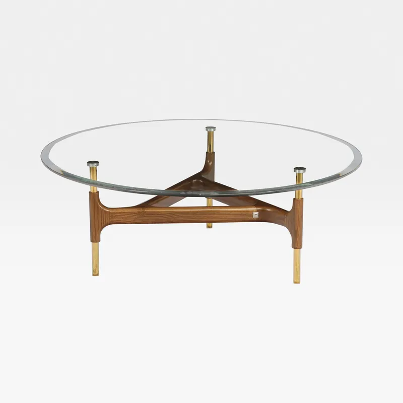 JOINT coffee table clear/gold - dia 100cm