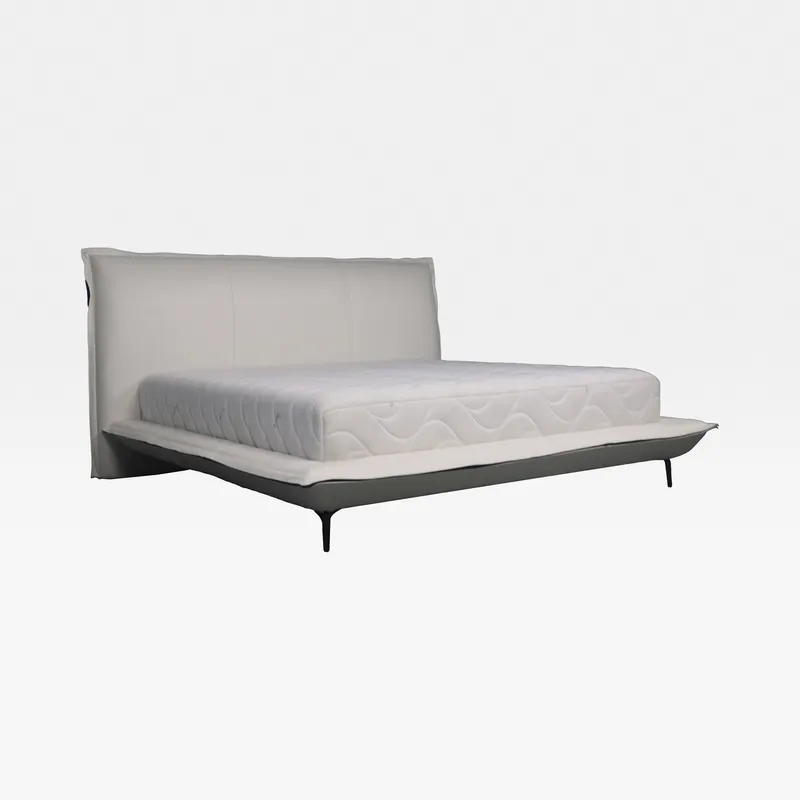OASIS bed leather white - 180x200cm