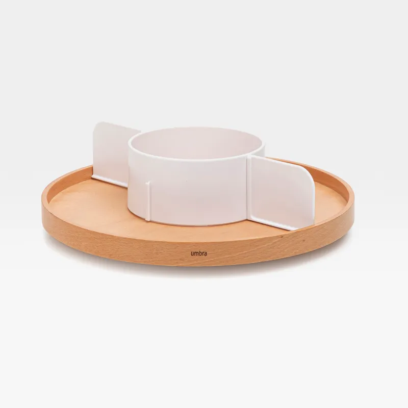BELLWOOD lazy susan white/natural