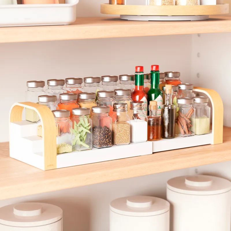 BELLWOOD 3 tier spice shelf white/natural