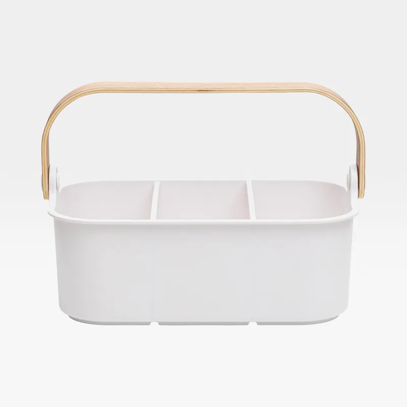 BELLWOOD bin white/natural - 28x17cm