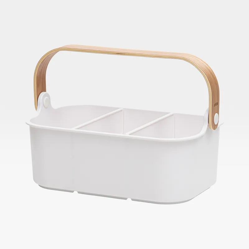 BELLWOOD bin white/natural - 28x17cm