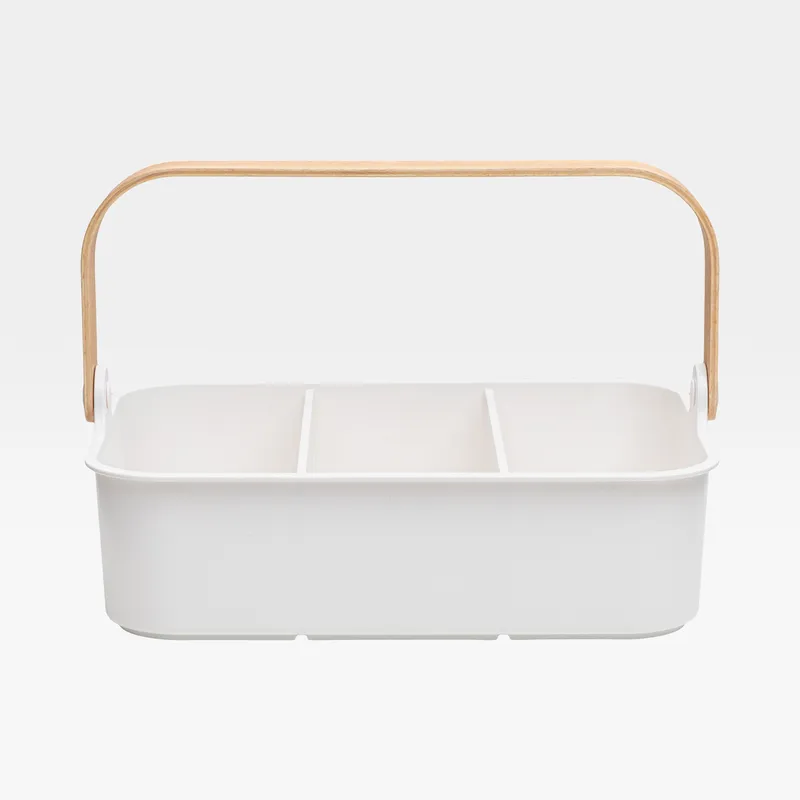BELLWOOD bin white/natural - 35x26cm