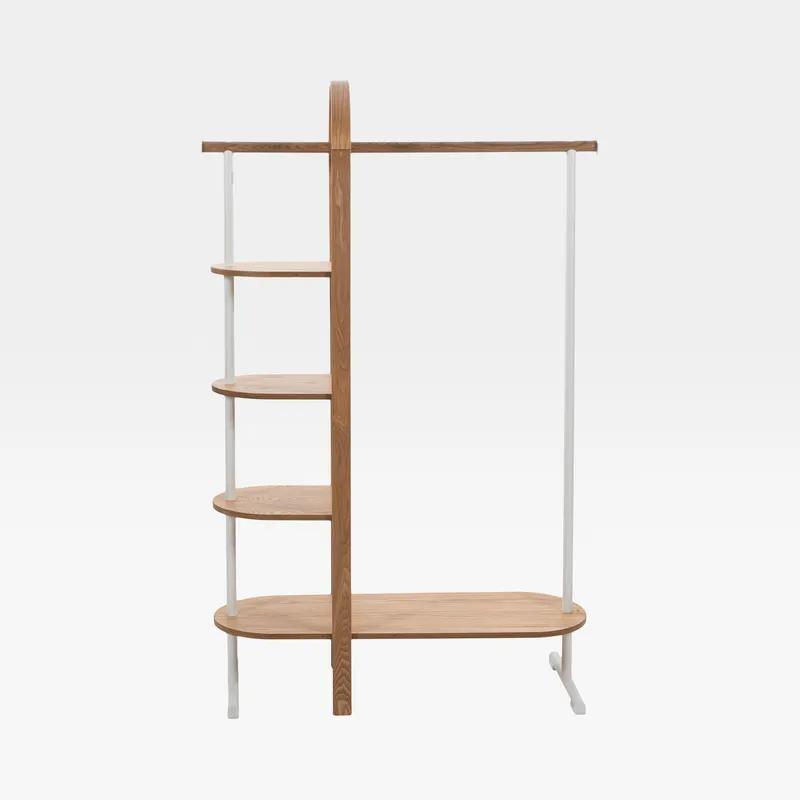 BELLWOOD garment rack white/natural - 167x106cm