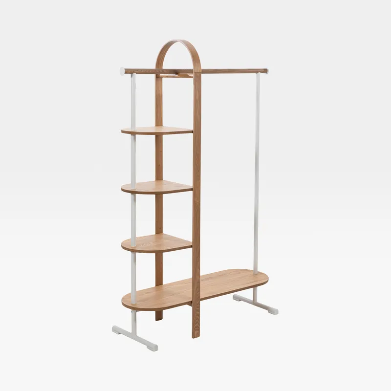 BELLWOOD garment rack white/natural - 167x106cm