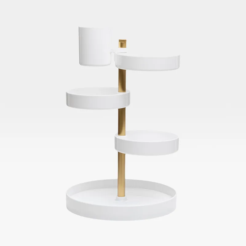 PIROUETTE organiser white/brass