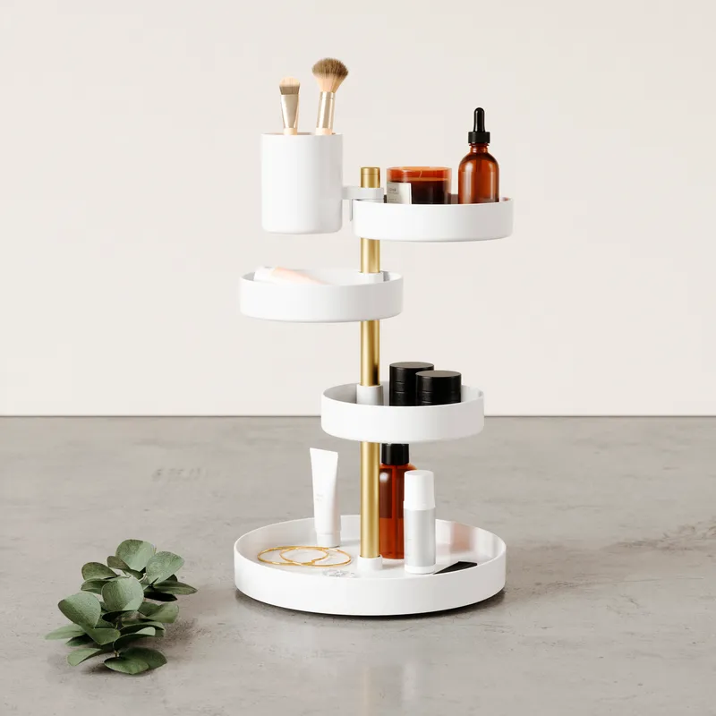 PIROUETTE organiser white/brass