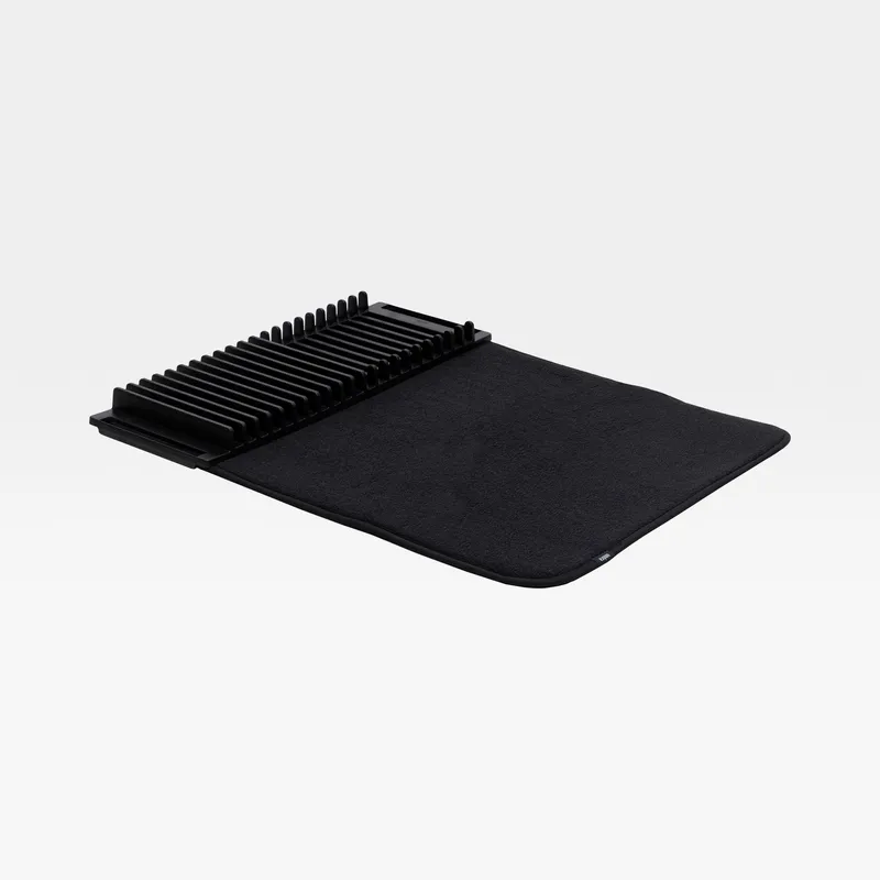 UDRY dish rack & drying mat black