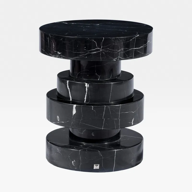 LEONARDO side table black - dia 38cm