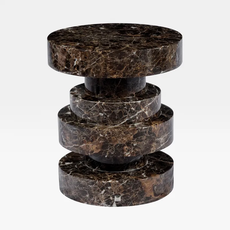 LEONARDO side table brown - dia 38cm