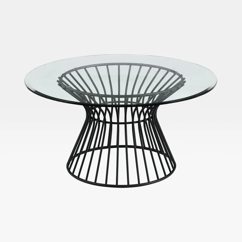 KENORA dining table clear/black - dia 120cm