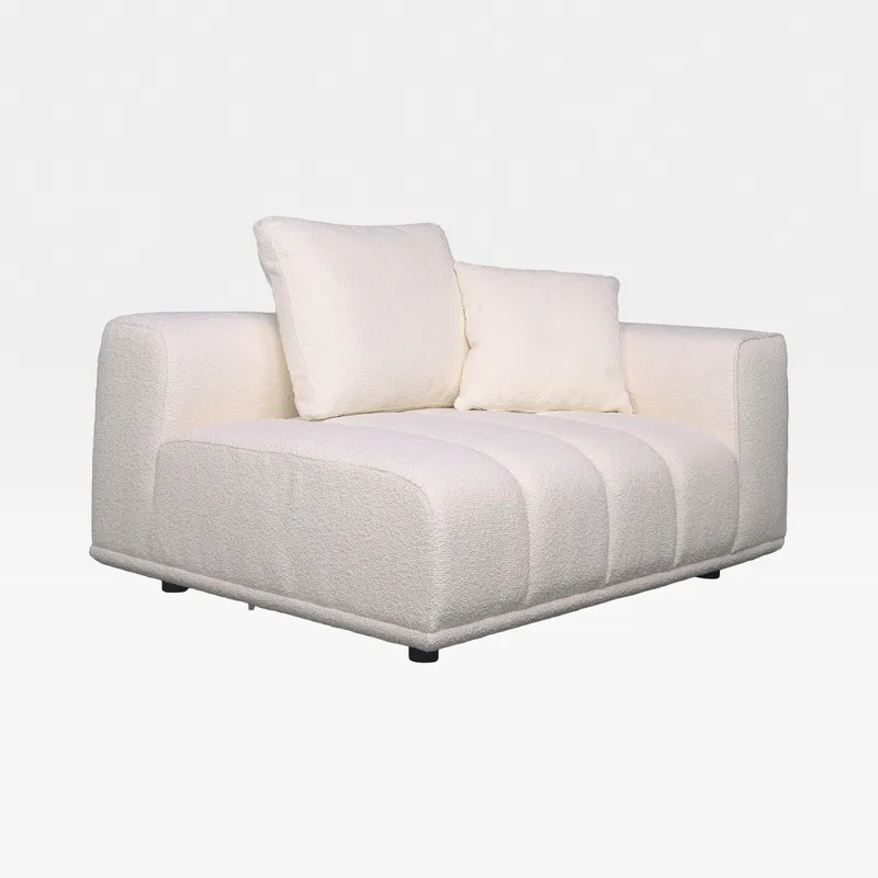 PALERMO right arm modular chair white - large