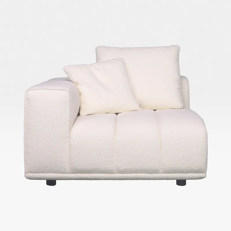 PALERMO left arm modular chair white - medium