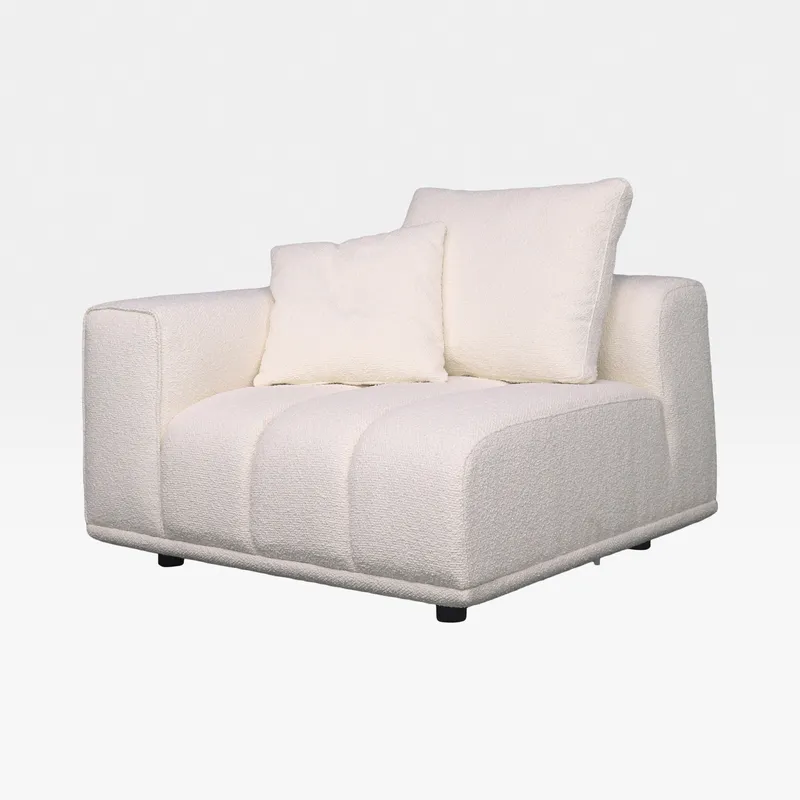PALERMO left arm modular chair white - medium
