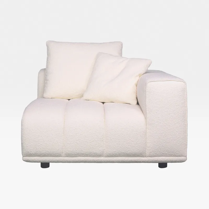 PALERMO right arm modular chair white - medium