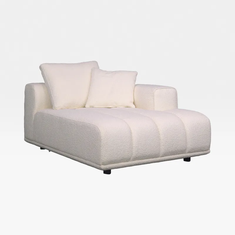 PALERMO right arm modular chaise white