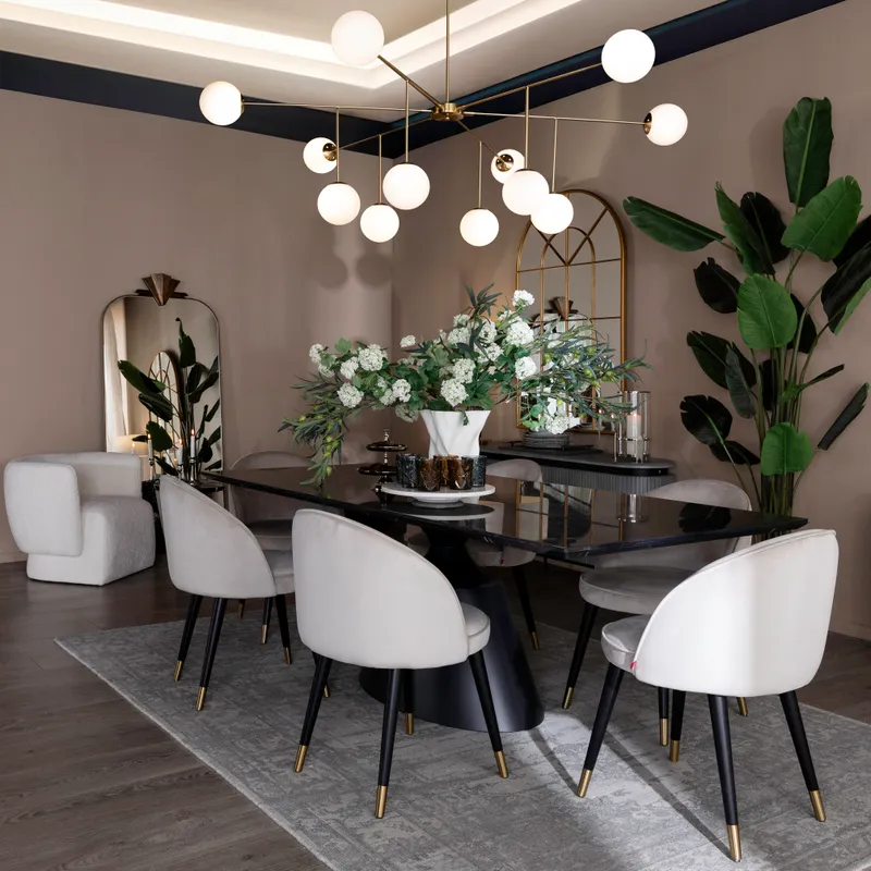 CORDOBA chandelier white/bronze - 187x120cm